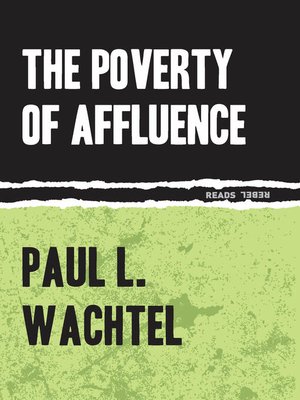cover image of The Poverty of Affluence